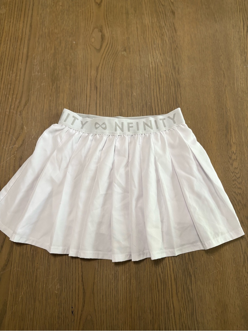 NFINITY White Pleated Cheer Skirt